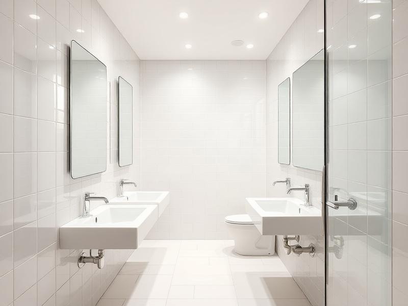 Spotless clean modern washroom