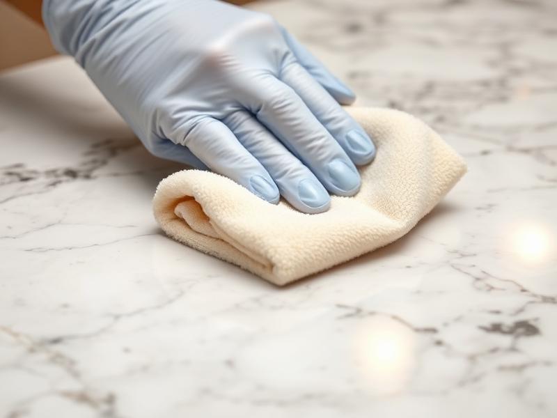 Polishing a marble surface to a shine